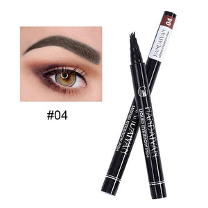 5 Color Microblading Eyebrow Pencil Waterproof Fork Tip Tattoo Pen Tinted Fine Sketch Eye Brow Pencils Long Lasting Eyebrows